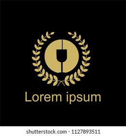 Luxury Wine logo design template. Vector illustration of icon