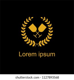Luxury Wine logo design template. Vector illustration of icon