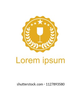 Luxury Wine logo design template. Vector illustration of icon
