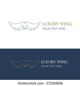 luxury, wing logo, Angel Logo, Vector Logo template.