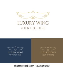 luxury, wing logo, Angel Logo, Vector Logo template.