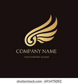 Luxury wing logo template