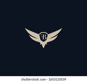 luxury wings abstract logo vector