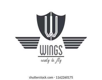 Luxury wings emblem