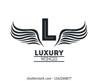 Luxury wings emblem