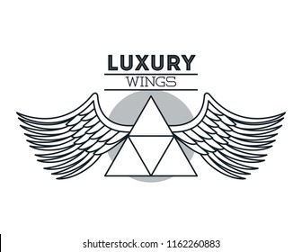 Luxury wings emblem