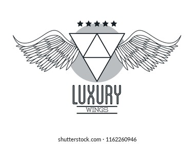 Luxury wings emblem