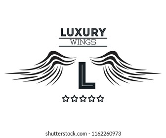 Luxury wings emblem