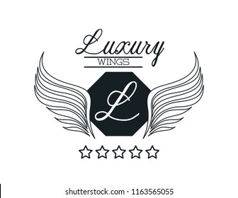 Luxury wings emblem