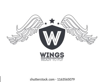 Luxury wings emblem