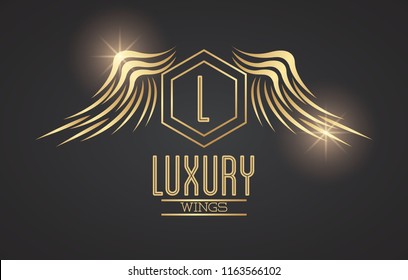 Luxury wings emblem