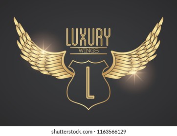 Luxury wings emblem