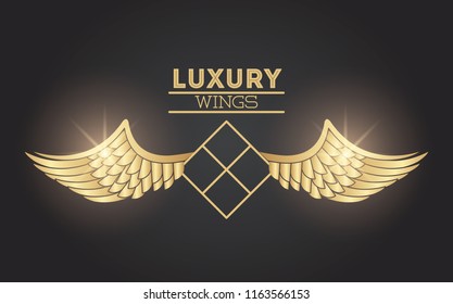 Luxury wings emblem