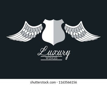 Luxury wings emblem