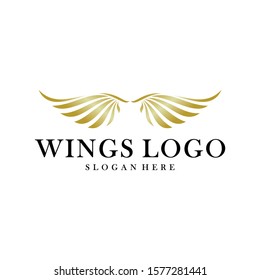 Luxury Wings Logo Design Vector Template
