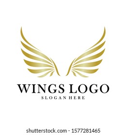 Luxury Wings Logo Design Vector Template