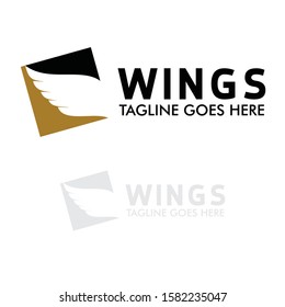 Luxury Wings Logo Design Vector Template