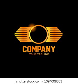 Luxury wings logo template - Vector