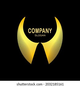 logotipo de alas de lujo. plantilla de logotipo de vector
