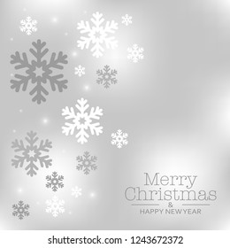 Luxury winter background with Merry Christmas greetings. 