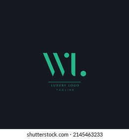 Luxury WL Initial Letter Business Logo Icon Design.