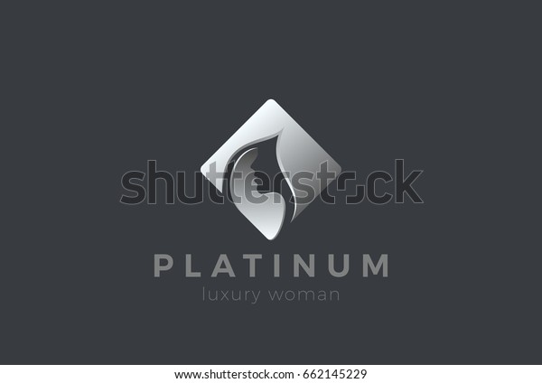 Luxury Woman Logo Design Vector Design Stock Vector Royalty Free