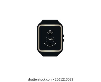 Luxury Wrist Watch Vector, Elegant Timepiece Icon, Fashionable Accessory for Men and Women, Trendy Watch Design, Flat Illustration, Stylish Watch Icon, Premium Vector Watch Art, Best Timepiece Design