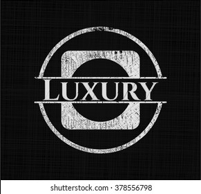 Luxury written on a chalkboard