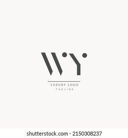 Luxury WY Initial Letter Business Logo Icon Design.