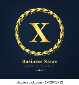 Luxury X letter logo design