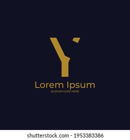 Luxury Y letter logo vector