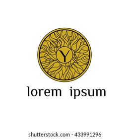 Luxury Y letter vector logo template. Restaurant, Hotel, Boutique, Fashion store brand identity