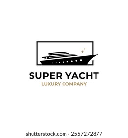 Luxury Yacht Yacht Cruise Ship Transport Travel Vacation logo design