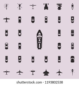 luxury yacht icon. Transport view from above icons universal set for web and mobile