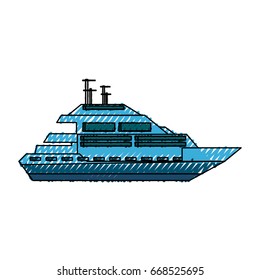 Luxury yacht isolated