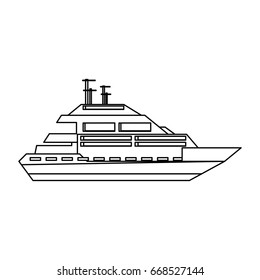 Luxury yacht isolated