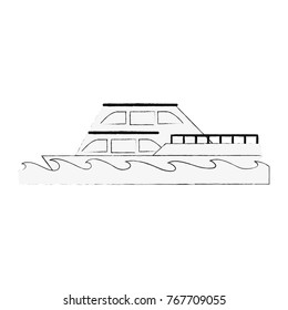 Luxury yacht isolated