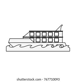Luxury yacht isolated