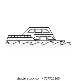 Luxury yacht isolated