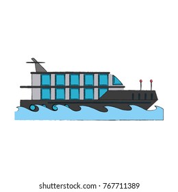 Luxury yacht isolated