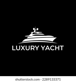 luxury yacht logo design template