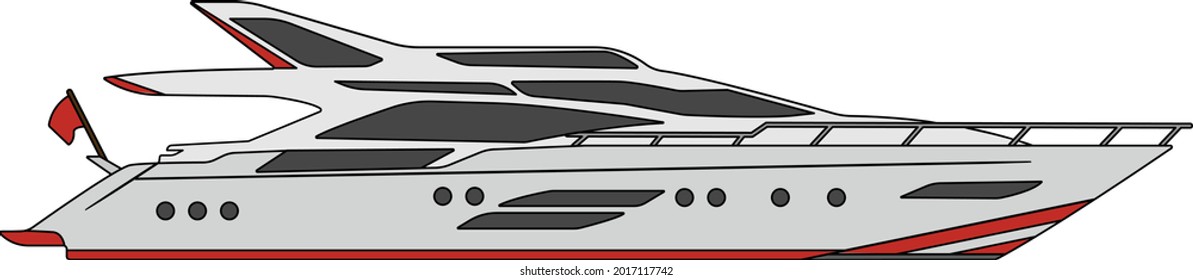 Luxury yacht vector  