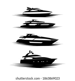 Luxury yachts logo design vector