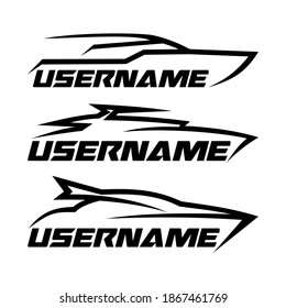 Luxury yachts logo design vector