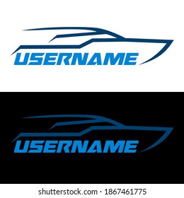 Luxury yachts logo design vector