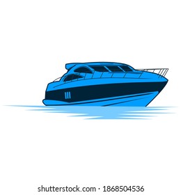 Luxury yachts logo design vector