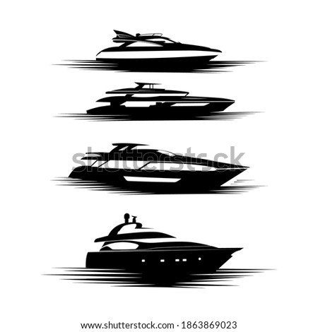 Luxury yachts logo design vector