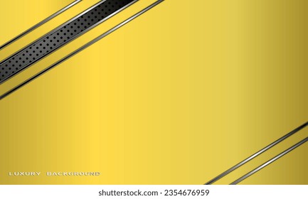 luxury yellow background with realistic silver line