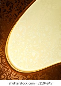 Luxury yellow and brown Background, vector