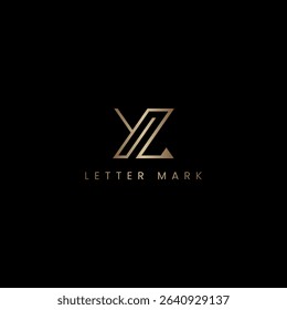 Luxury YL LY Monogram Logo Design, Elegant Lettermark Logo Template.